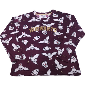 NWOT Harry Potter Fleece Longsleeve Pajama Shirt Size Medium (8-10)